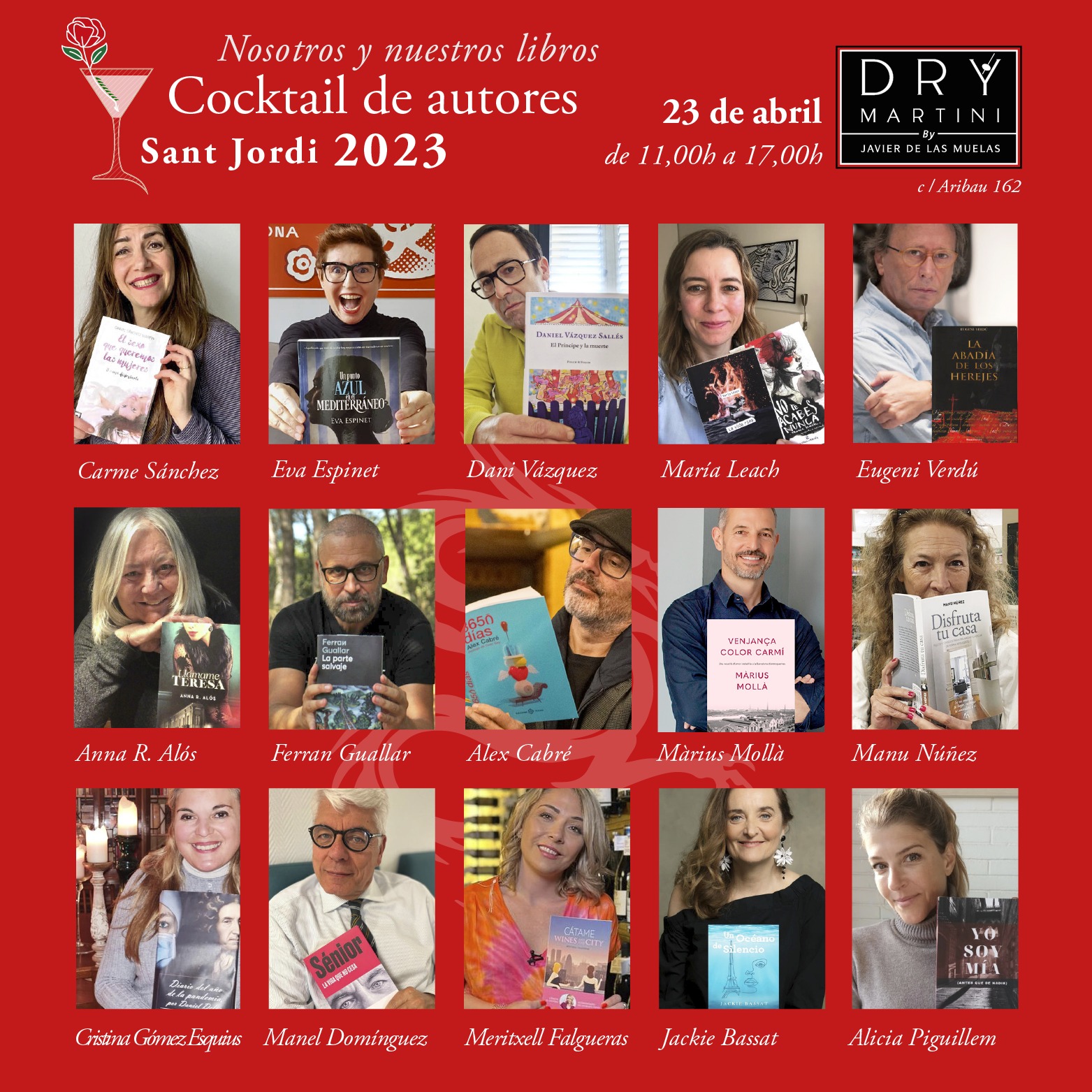 Cartel del II Cocktail de Autores diseñado por Graphic Hunters
