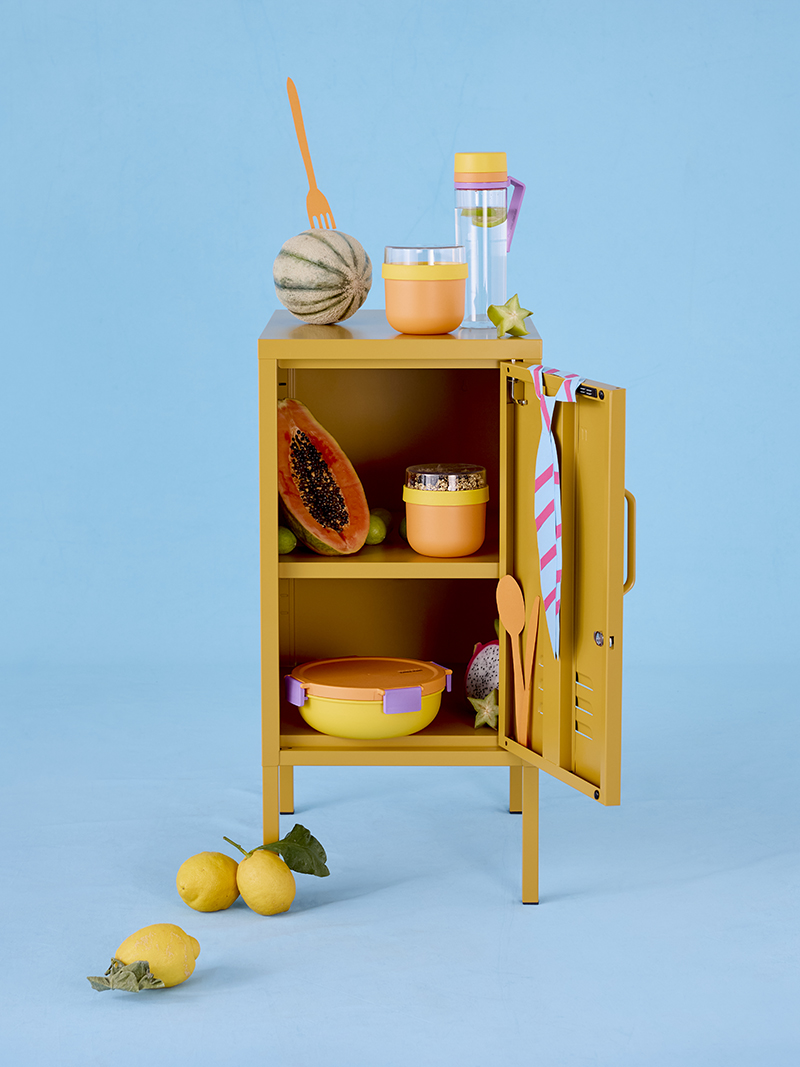 Set de 3 accesorios de la colección Make & Take y cubo NewIcon 30L de la colección limitada ‘’There is Magic in Joy’’ de Yinka Ilori x Brabantia