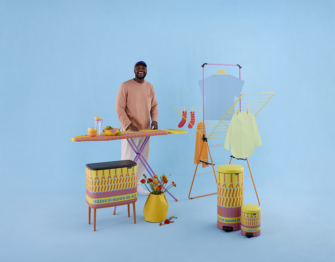 Yinka Ilori con la colección limitada ‘’There is Magic in Joy’’ de Yinka Ilori x Brabantia
